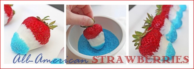 strawberries Red, White, and Blue Chocolate Covered Strawberries Dessert