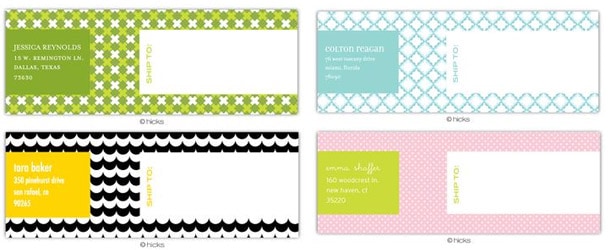 wrap around address labels