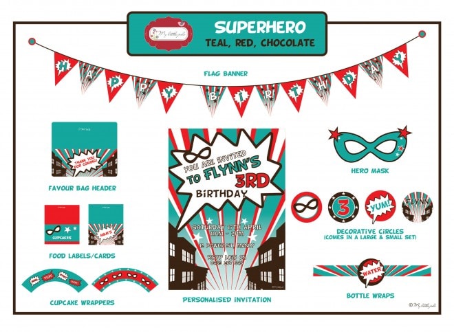 Superhero Party Suite Printables