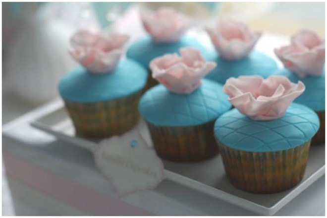 tiffany and co inspired cupcakes