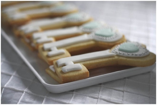 vintage key cookies