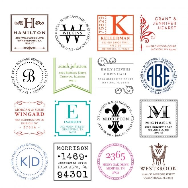custom stamps by three designing women 