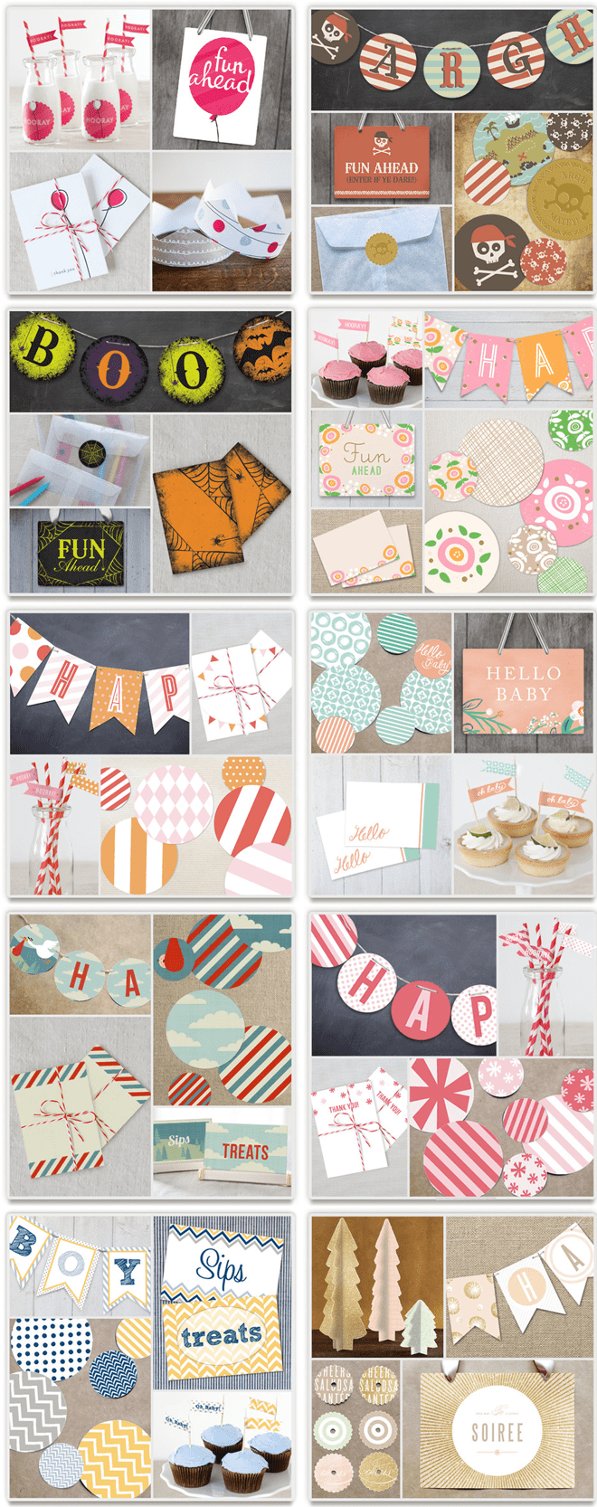 Minted's New Party Decor Line as featured on Pizzazzerie.com 