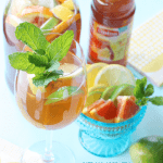 Sangria made with Lipton's Half Tea and Half Lemonade!