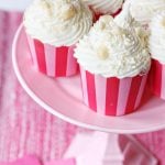 Did you know you can make frosting flavors with coffee creamers?! White Chocolate Macadamia Nut Cupcakes!