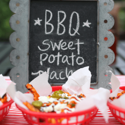 Grilled BBQ Sweet Potato Nachos!