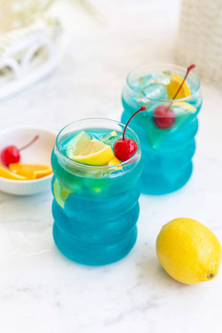 Blue Sangria with Curacao