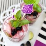 Blackberry Mojitos with free printable Stir Sticks!