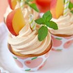 Peach Mojito Cupcakes with Free Printable Liners!