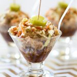 Layer BBQ in mini martini glasses for a fancy twist on this classic comfort!