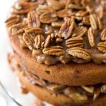 Pecan Pie Cake - So good and perfect for Thanksgiving! Pizzazzerie.com