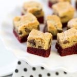 Red Velvet Chocolate Chip Cookie Bars from Pizzazzerie.com - SO good!