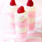 Valentine's Day Striped White Chocolate Mousse Cups
