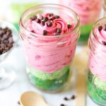 Watermelon Cake Layered in Mason Jars!