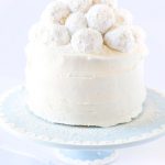 Best baby shower cake recipe! Vanilla Almond Snowball Cake