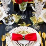 Golden Globes Award Show Party Tablescape by Pizzazzerie.com