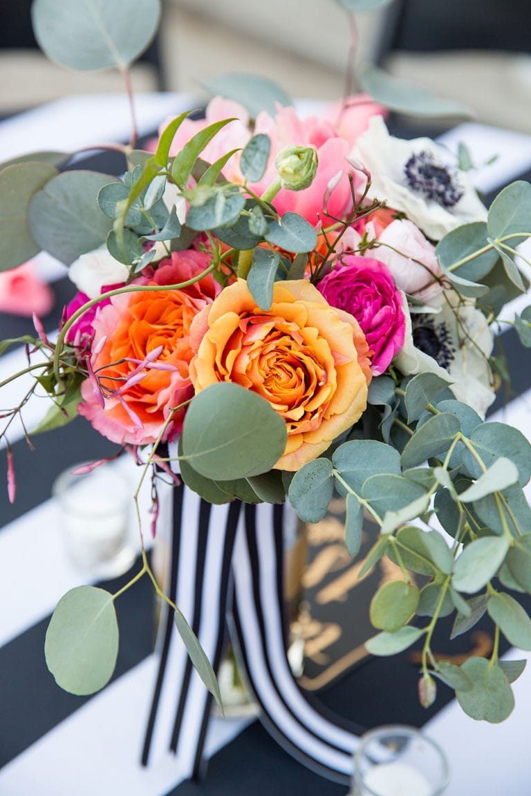 Whimsical Black & White Striped Wedding!