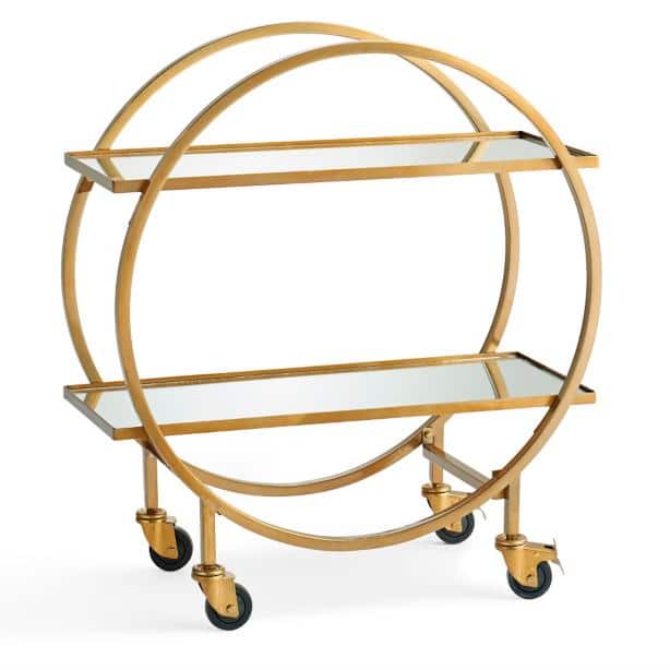 Halsted Gold Bar Cart
