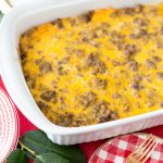 Easy overnight sausage and cheese breakfast casserole!