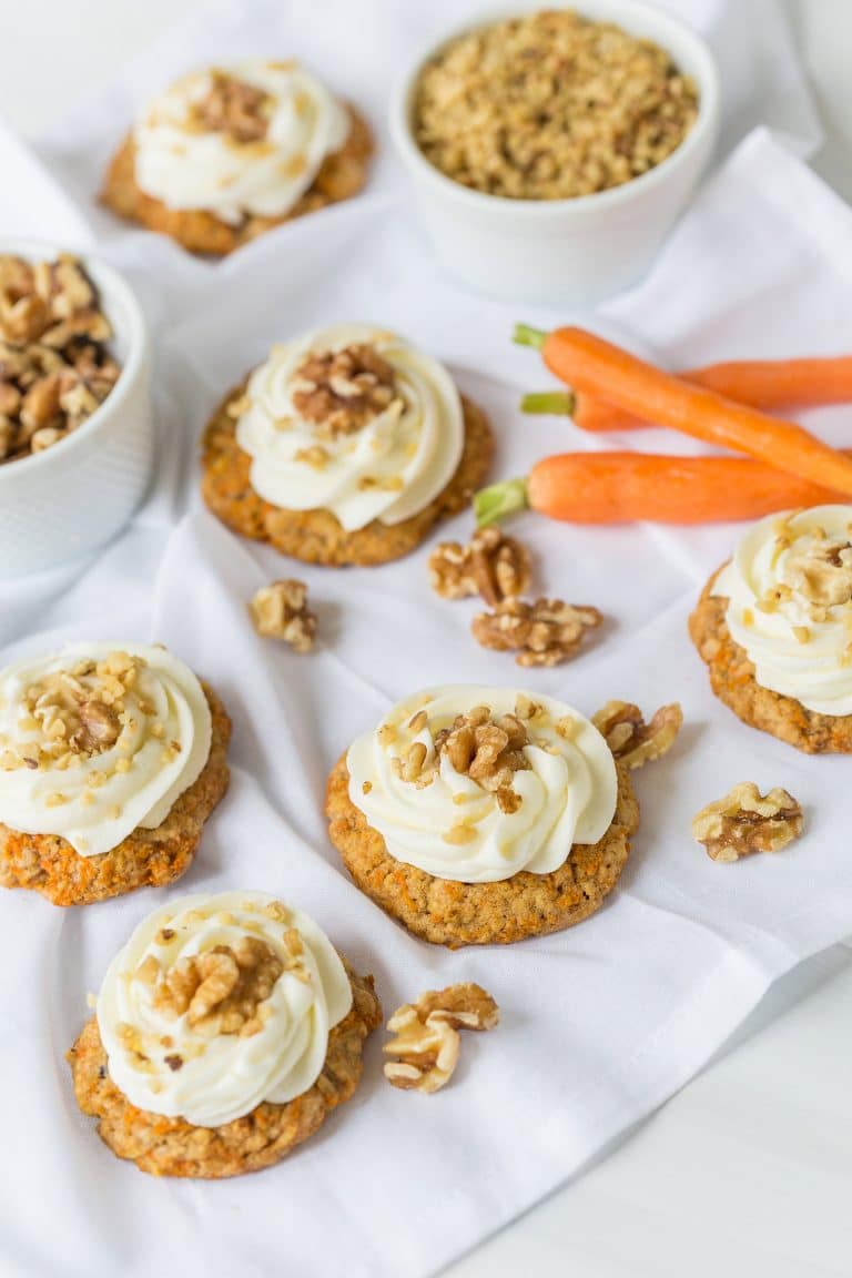 Carrot Cake Cookies with Cream Cheese Frosting Pizzazzerie