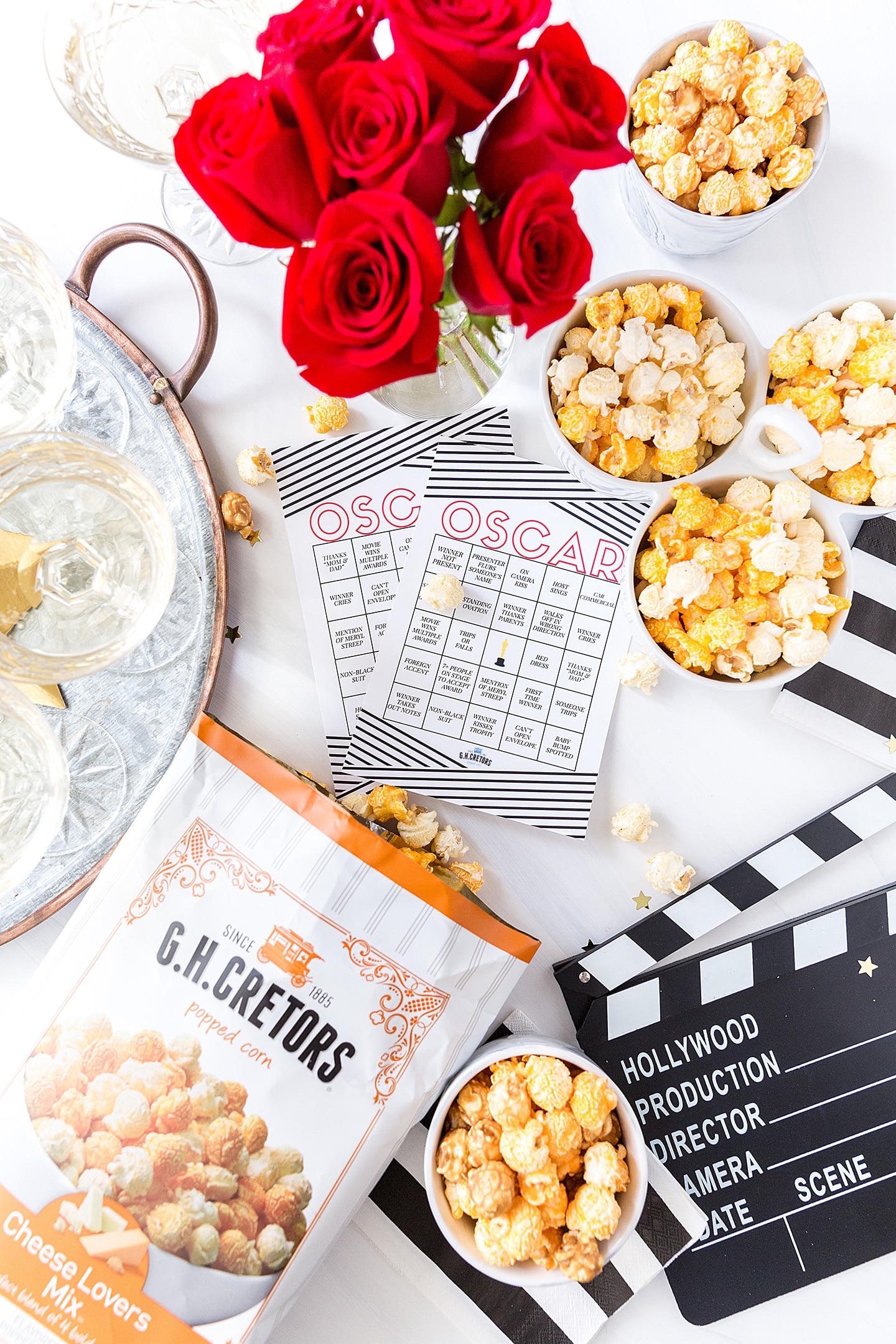 Celebrate the Oscars with Popcorn (&amp; Printable Bingo) | Pizzazzerie