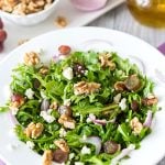 Arugula, Walnut & Fig Balsamic Salad Recipe