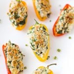 Spinach Artichoke Stuffed Mini Peppers - Healthy Appetizer Ideas