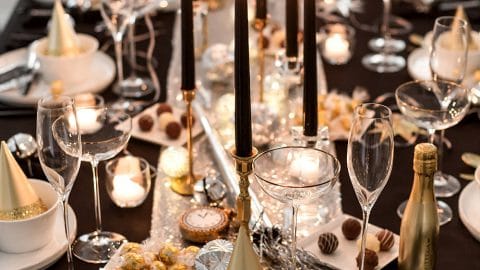 New Year's Eve Dinner Party Tablescape