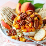 Peach Pecan Baked Brie