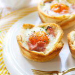 croque madames in muffin tins