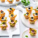 Chicken Nacho Wonton Cups