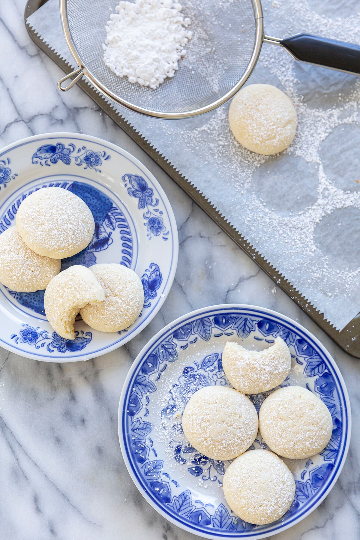 Cream Cheese Cookies with Powdered Sugar