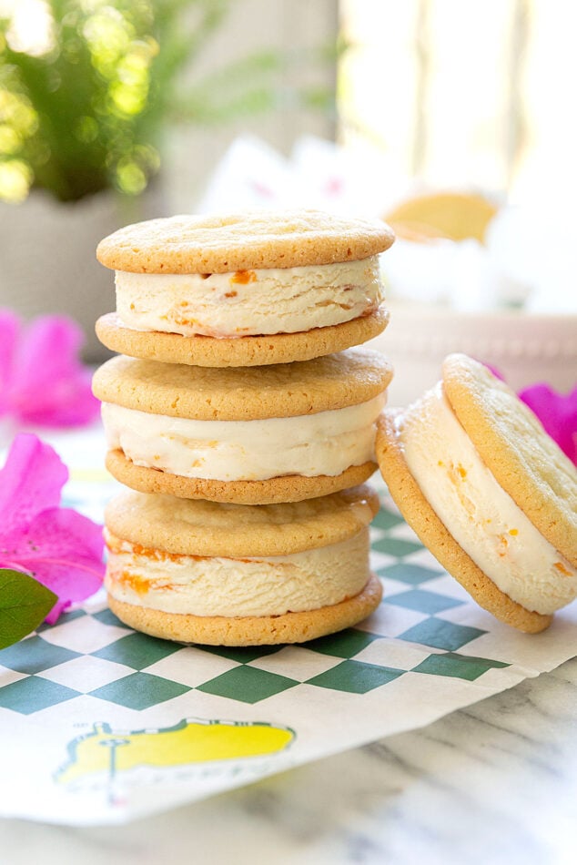 Masters Peach Ice Cream Sandwiches