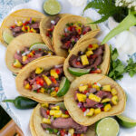 steak tacos with pineapple salsa
