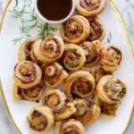 French Dip Roast Beef Pinwheels Appetizer