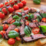 steak caprese flatbread