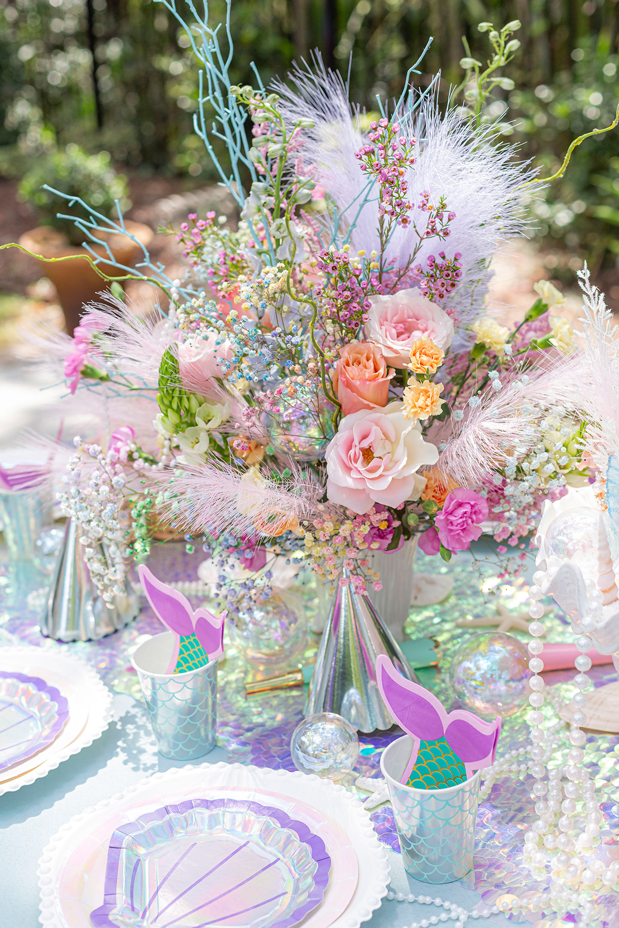 mermaid party flowers