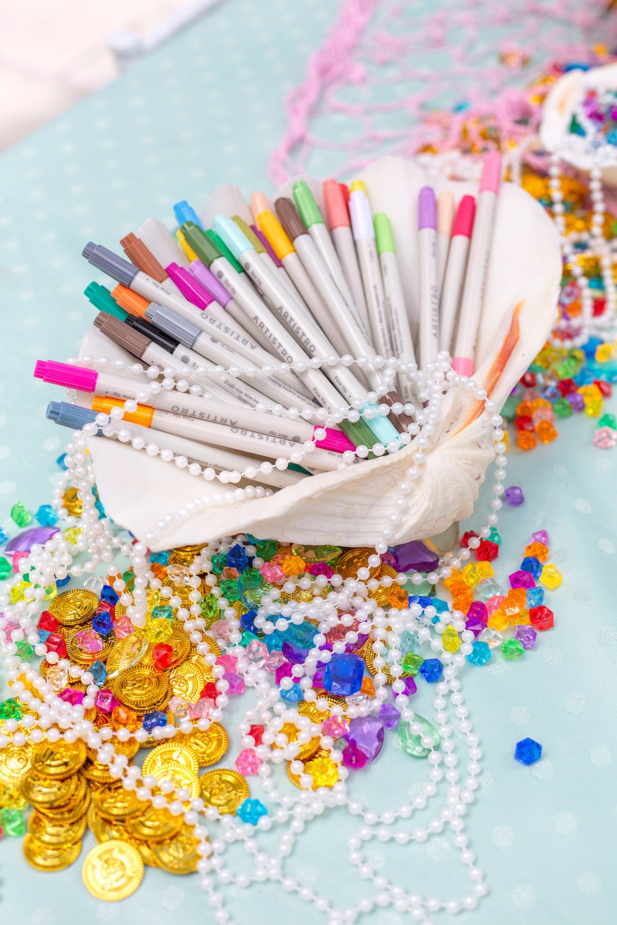 mermaid party craft table