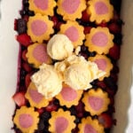 2-ingredient berry cobbler with sugar cookie dough